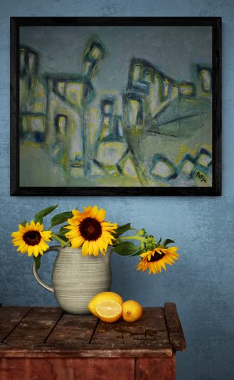 Rustic_bench_with_sunflowers_in_jug (3)