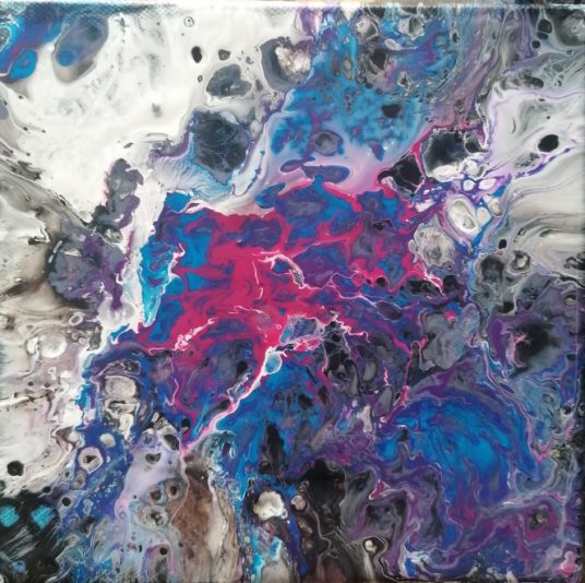 essence ciel, tableau abstrait contemporain coloré