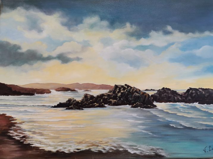 Crépuscule sur la Côte Bretonne 50x70cm