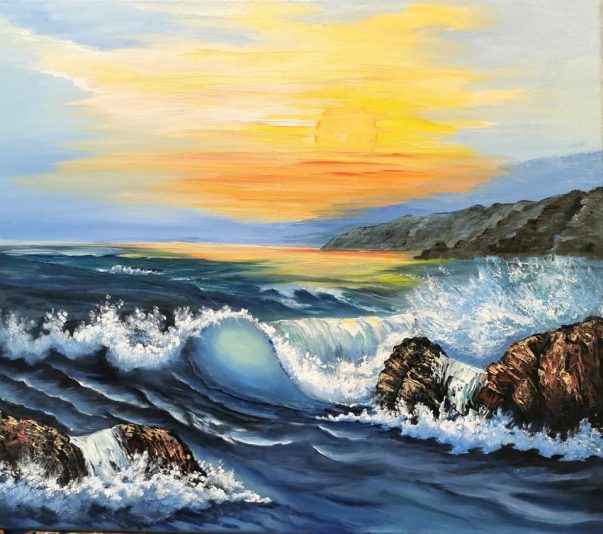 vague au couchant sur la côte (960x855)