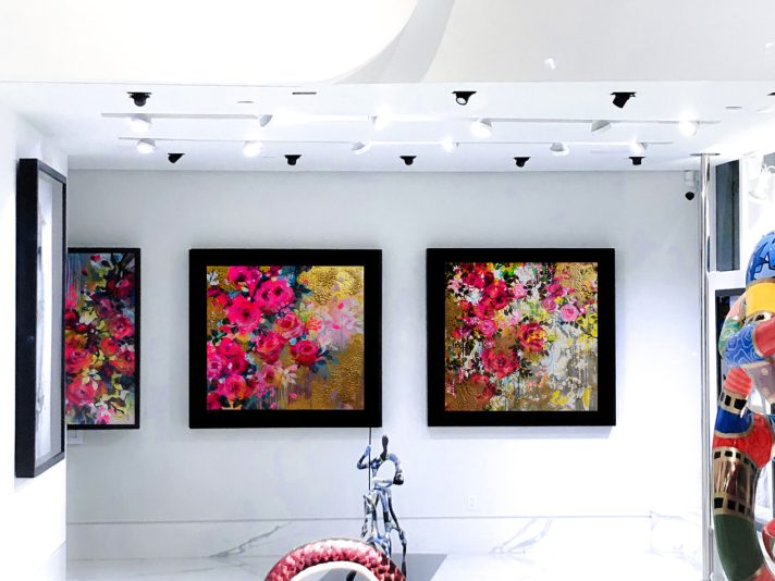 peinture abstraction florale