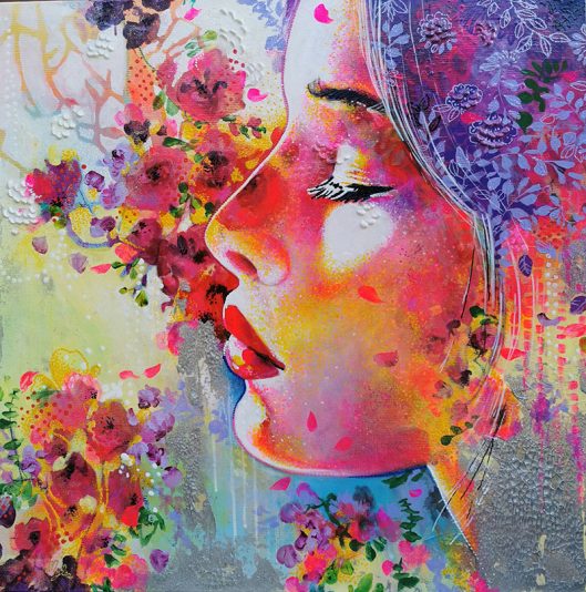 portrait peinture couleurs par amylee