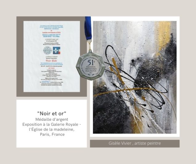 Noir et or Médaille d'argent