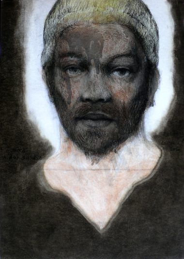 36- Dorian VI Verso technique mixte sur papier à grain 67 x 47,5 x 12 cm