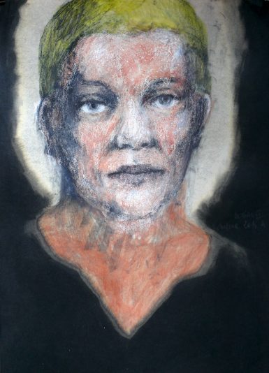 36- Dorian VI Recto technique mixte sur papier à grain 67 x 47,5 x 12 cm