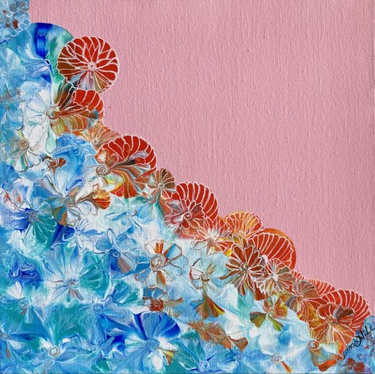 Acrylique sur toile 25x25cm, Odile L 2021