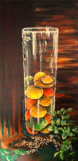 3 zestes, 18X36, acrylique et verre, 03-22, 498 KO