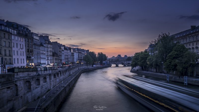 Fin d'une heure dorée sur la Seine