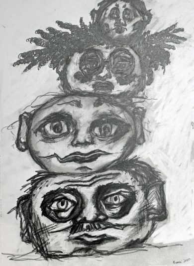 Sylvie Gaudet_Famille_2021_Graphite_35cm X 27 cm_basse réso