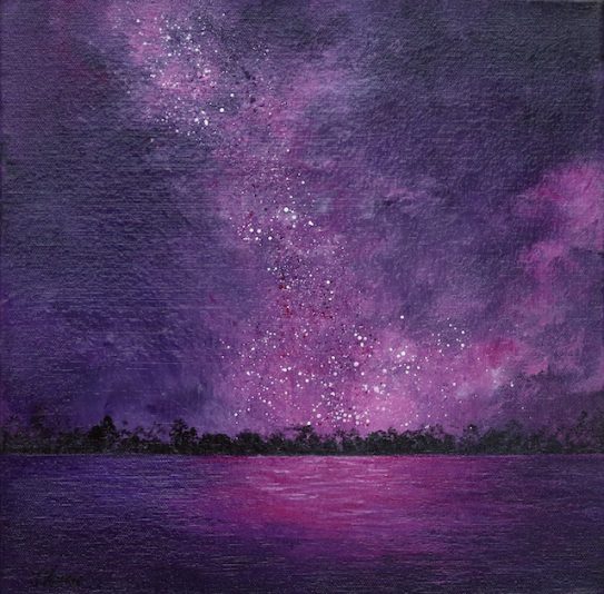 Johanne Kourie Voie lactée:Milky Way Acrylique 12x12 2022