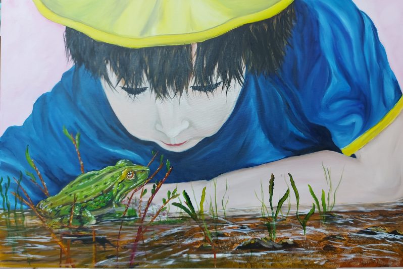 l'enfant et la grenouille