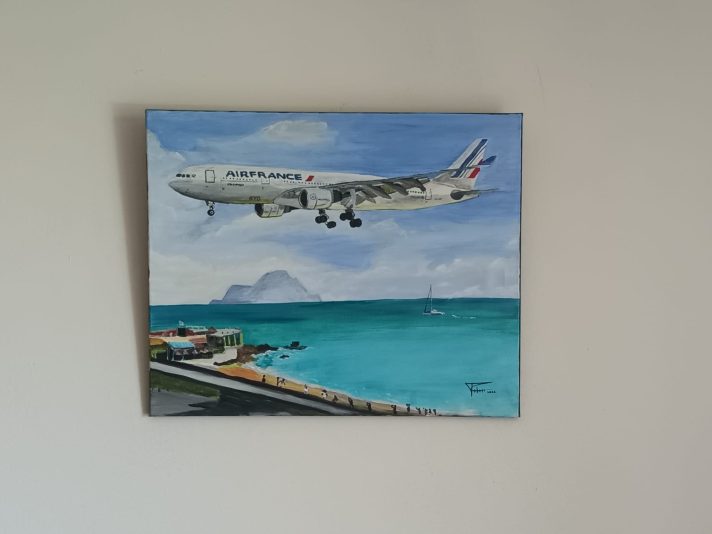 air france atteri à Maho Beach 1