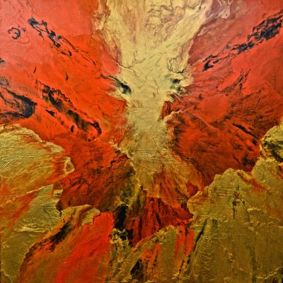 bataille intérieure 80x80cm