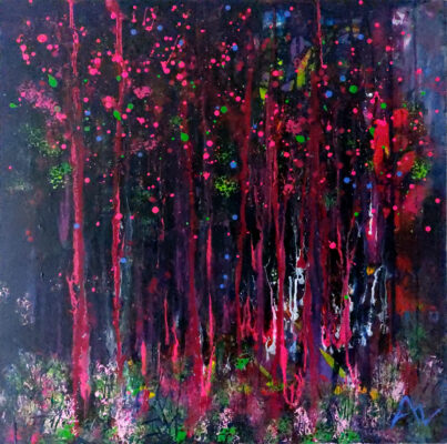 2023 07 - La foret dans la nuit 80x80x2 - 01 - 500€