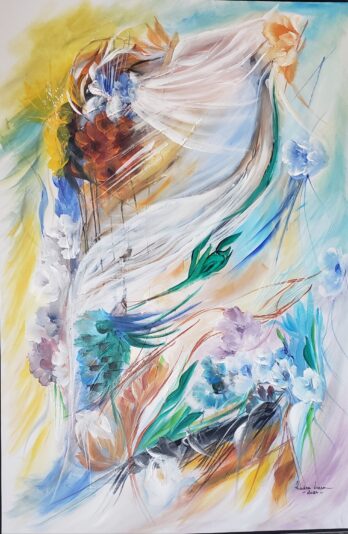Descover my dreams acrylic & oil 24x36 Price $900