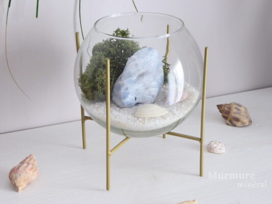 Sculpture combattant bleu -01