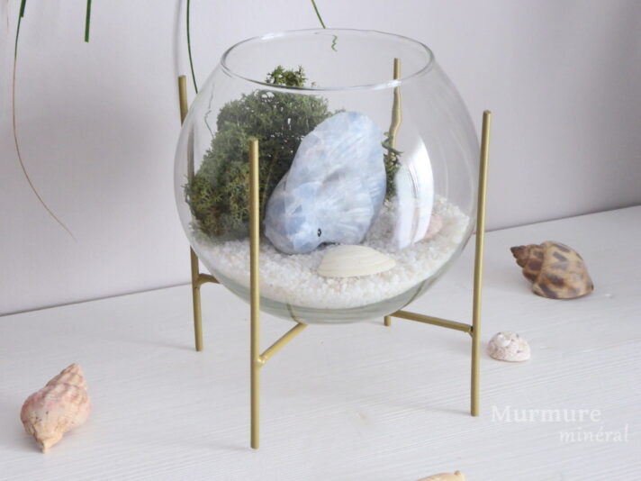 Sculpture combattant bleu -01