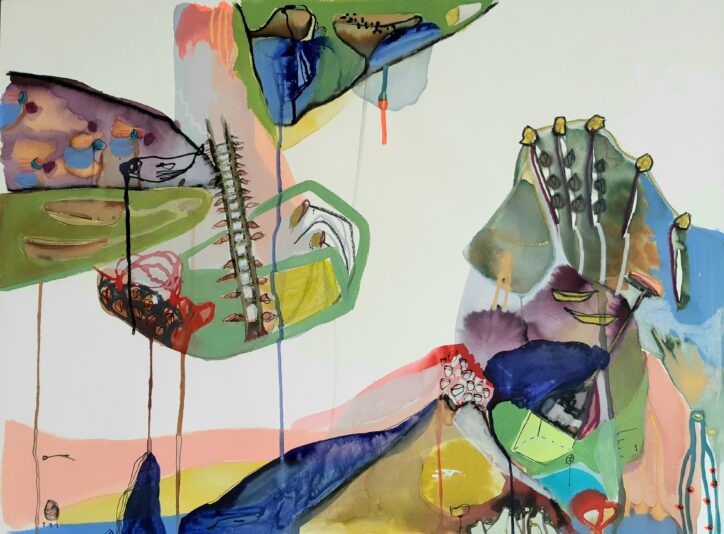 DelphineGutron-Faire d'un étang une colline-techniquesmixtessurpapier-56:76-650