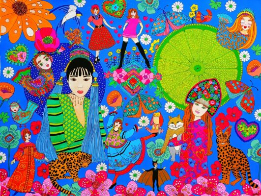 les kalibis lucrezia solena 61.46cm gouache sur carton blanc