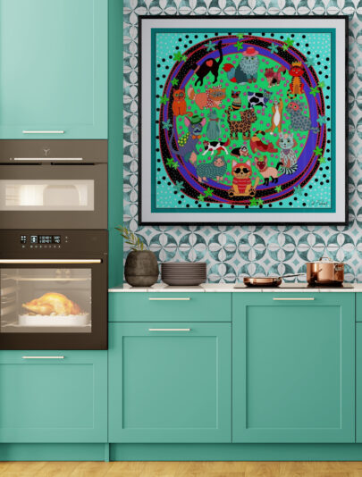 kitchen-with-color-cabinets