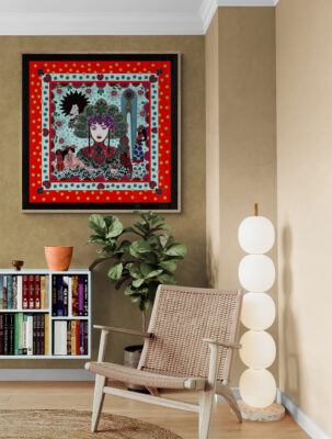 living-room-with-a-wall-mounted-bookcase