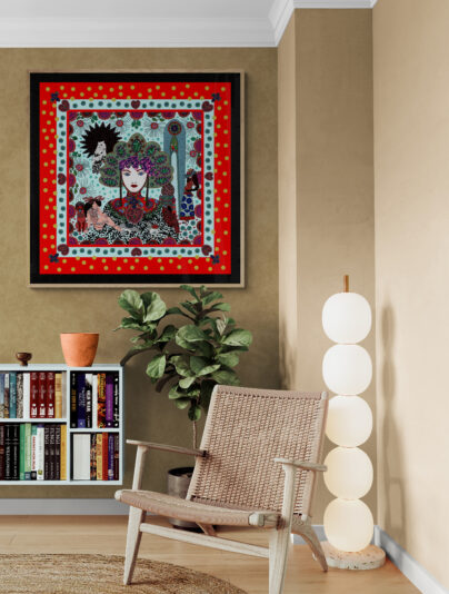 living-room-with-a-wall-mounted-bookcase