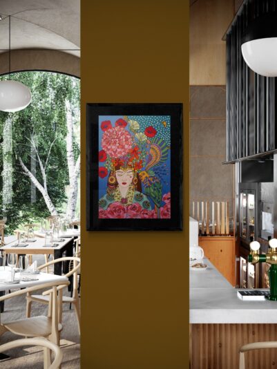 restaurant-interior-with-narrow-feature-wall