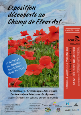 Affiche Exposition découverte au Champ de Fleur'Art