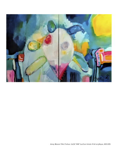 Anny Bisson-Tortue-2x(36''X48'')surface totale 4'x6'acrylique,