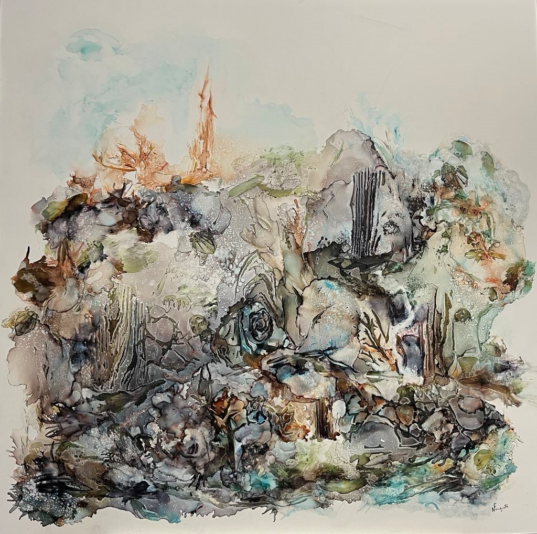 Nicole Fouquette-Les empreintes de la nature 2-36po x 36po-1800$