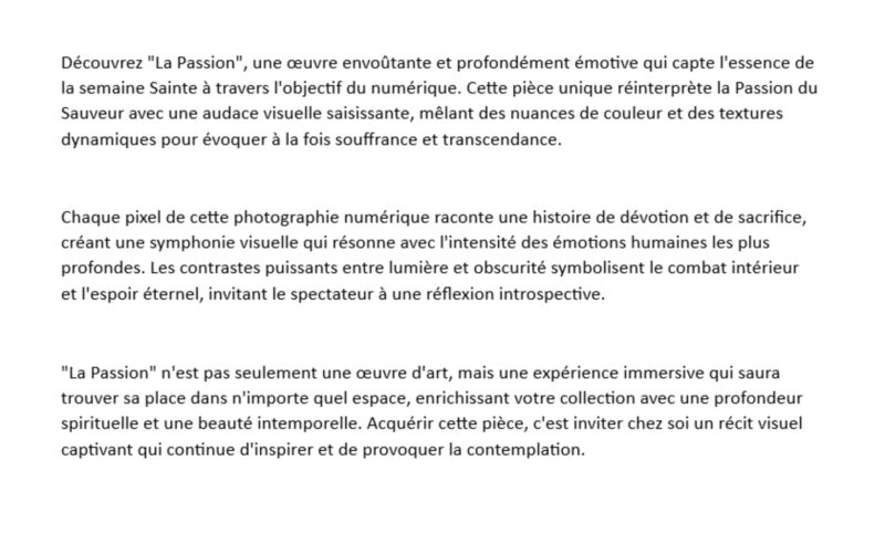 passion revisité description