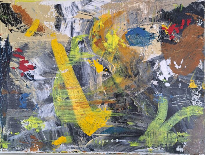 La coche, acrylique sur toile,16x12x .5, oct2024
