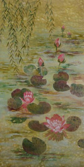 Fleurs de lotus -Avril 2025- 40 x 80 cm