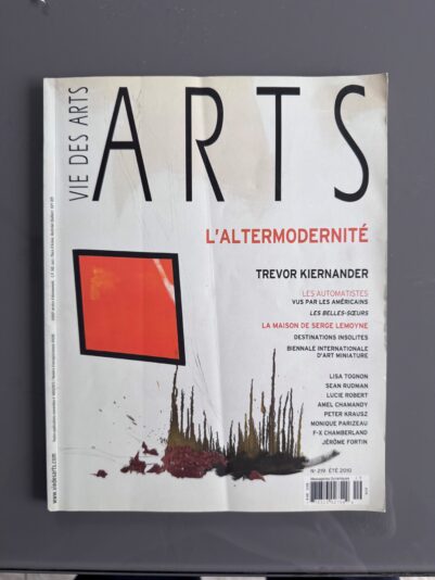 Vie des arts Tablier 2010