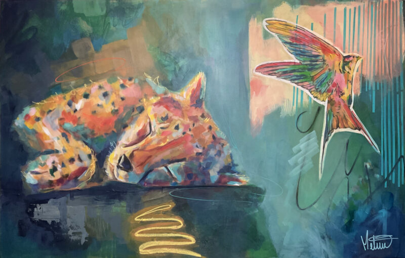 Zone 0 - peinture contemporaine guépard par Mélisss