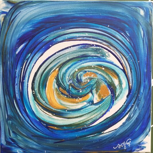 Cœur de vortex- 40 X 40 cm