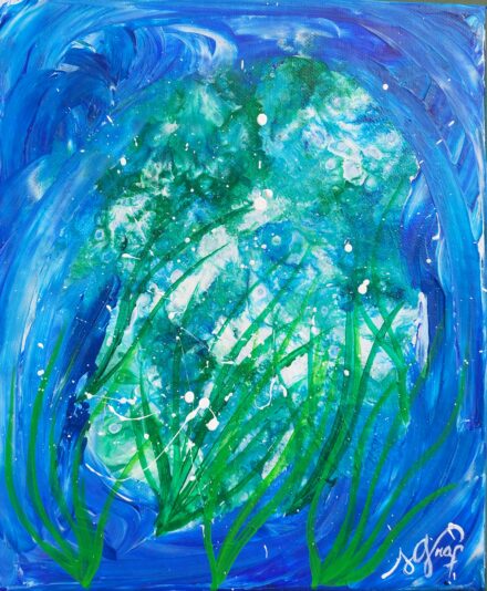 Entre Zostères et Zooïdes - 25 x 30 cm