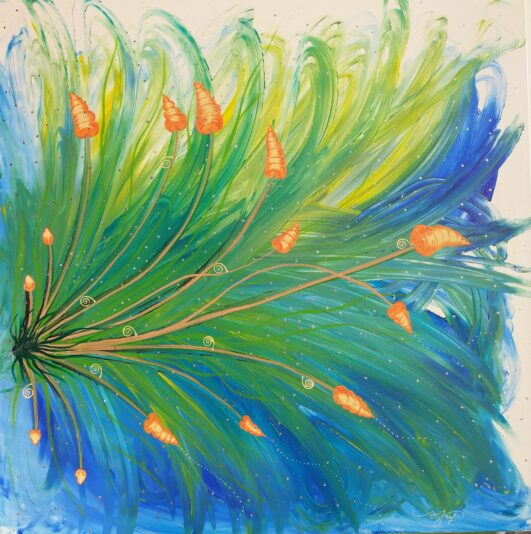 Genèse des profondeurs- 100 x 100 cm