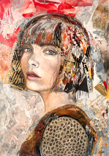 D.Ju Mémoire vive 22''X30'' mix média 950$